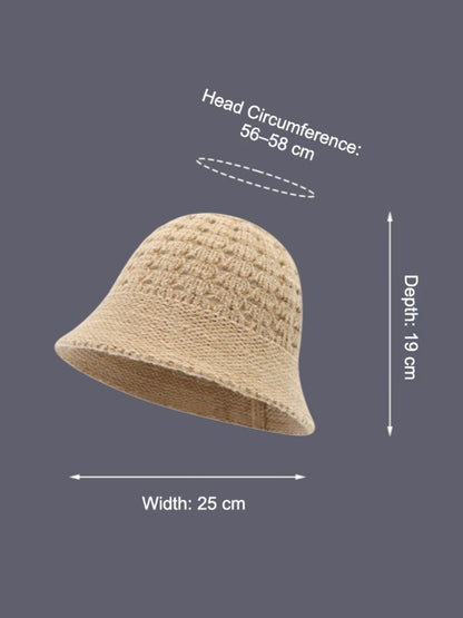 Haila - Winter Openwork Knitted Bucket Hat