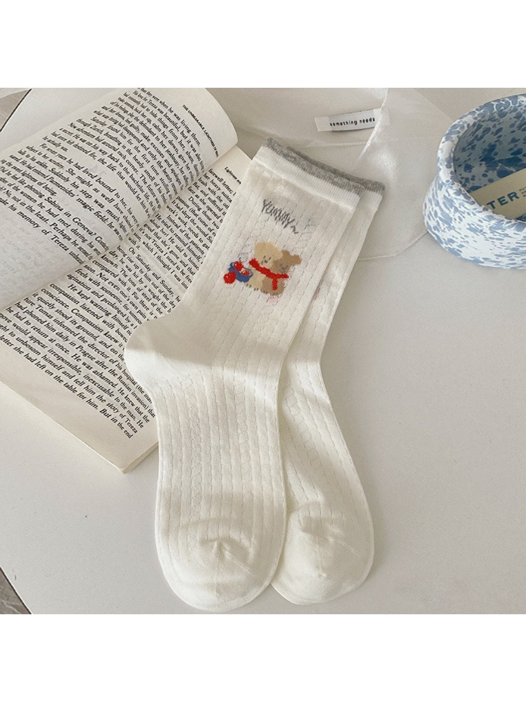 Rufia - Cute Cartoon Ribbed Crew Socks product image 6