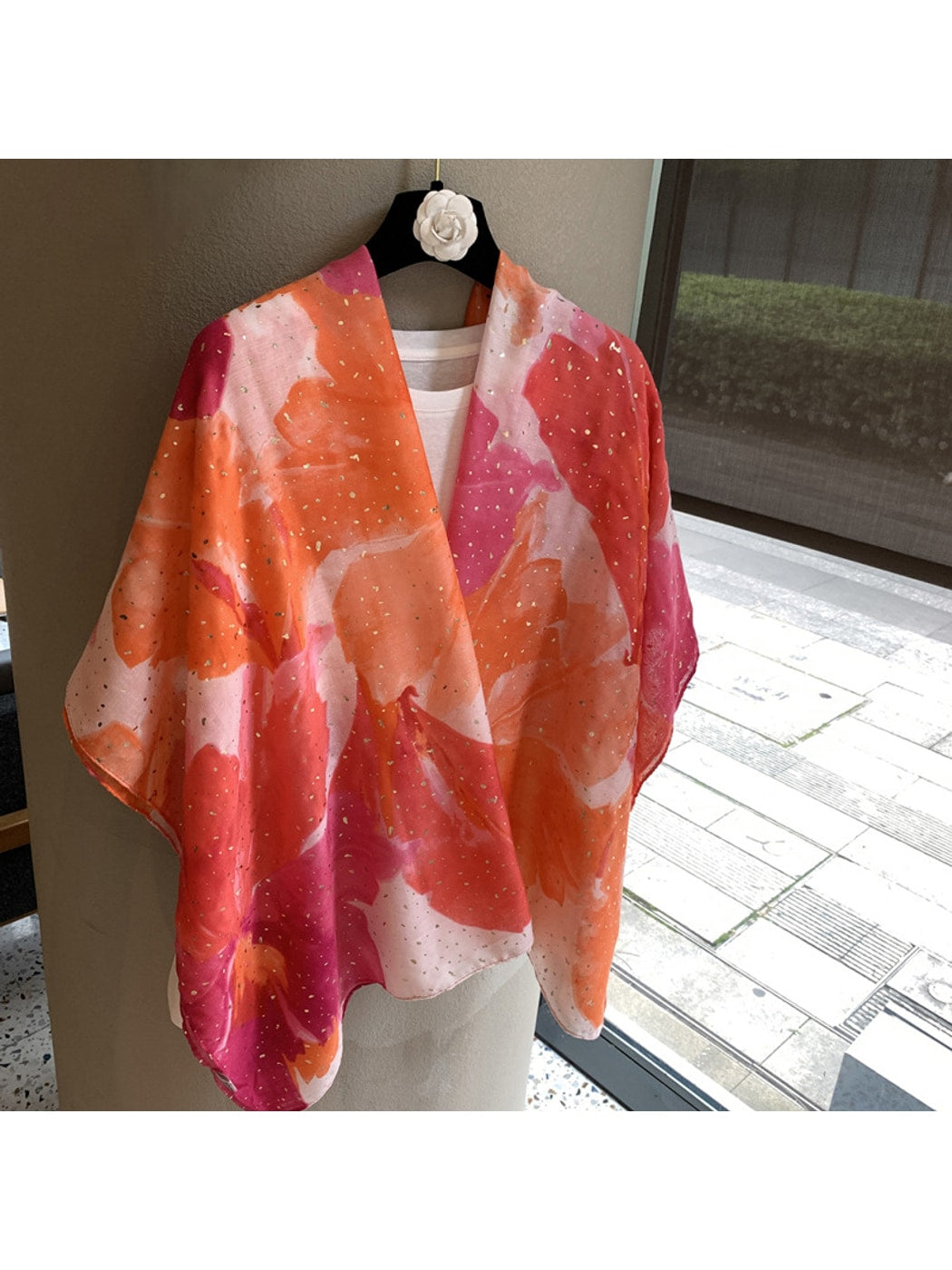 Scarvii - Painterly Speckled Pattern Long Scarf
