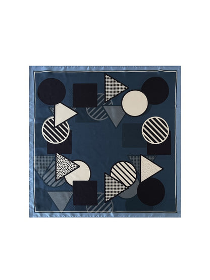 Scarvii - Abstract Geometric Print Square Scarf