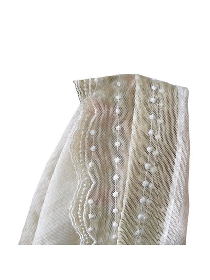Scarvii - Textured Embroidery Long Fashion Scarf