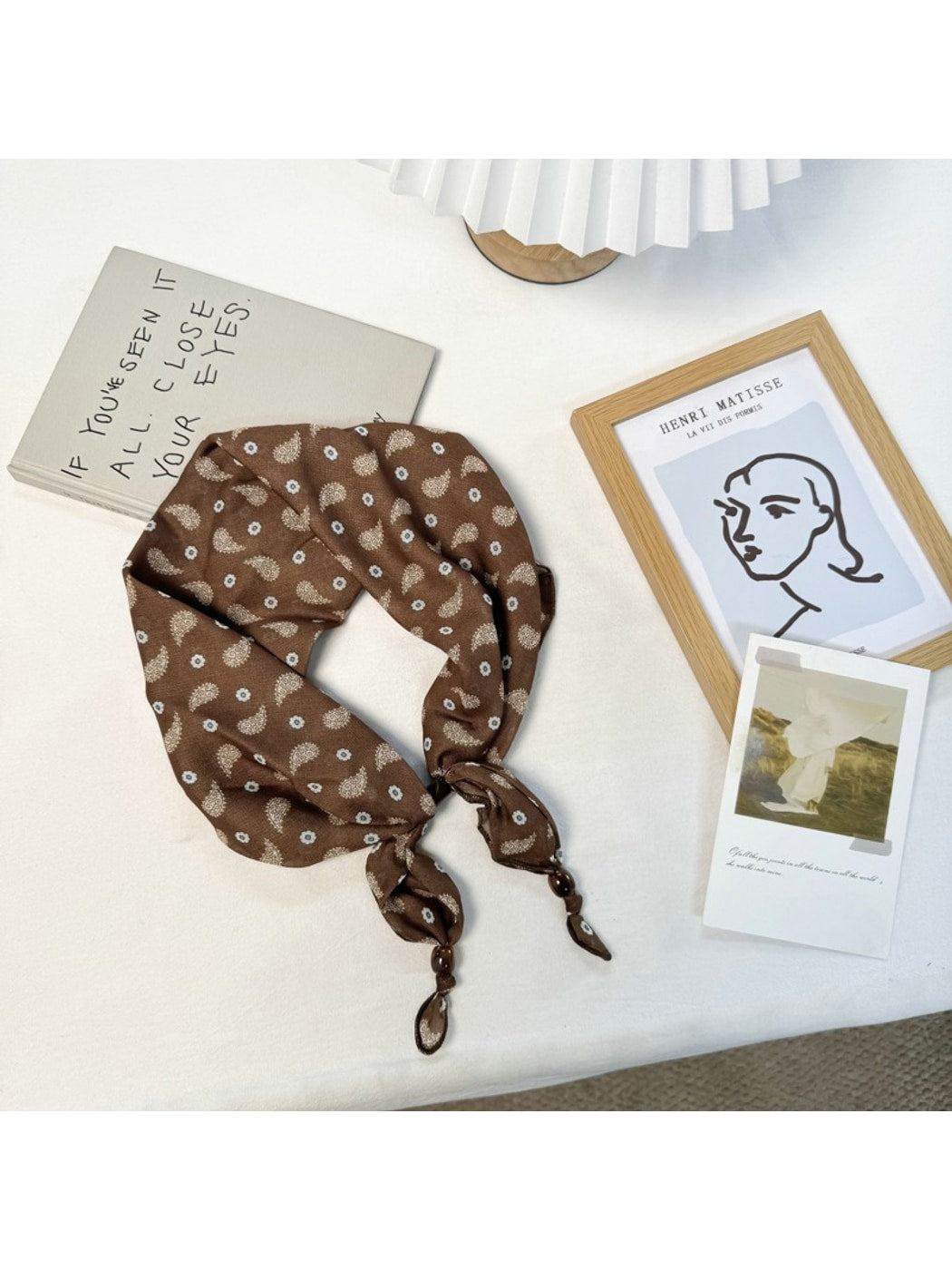 Scarvii - Printed Slim Triangle Scarf