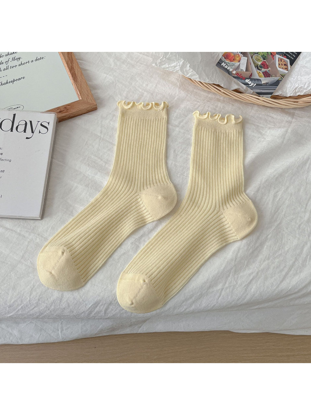 Rufia - Classic Ribbed Ruffle Crew Socks product image 13