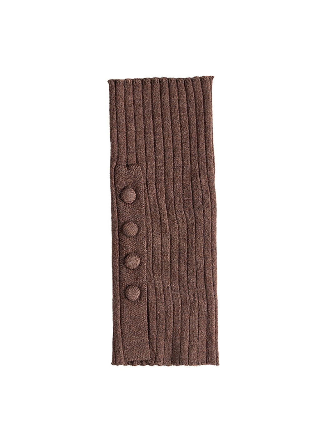 Cozyra - Ribbed Knit Button-Detail Leg Warmers