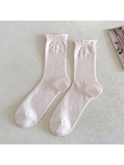 Rufia - Minimalist Polka Dot Women's Crew Socks