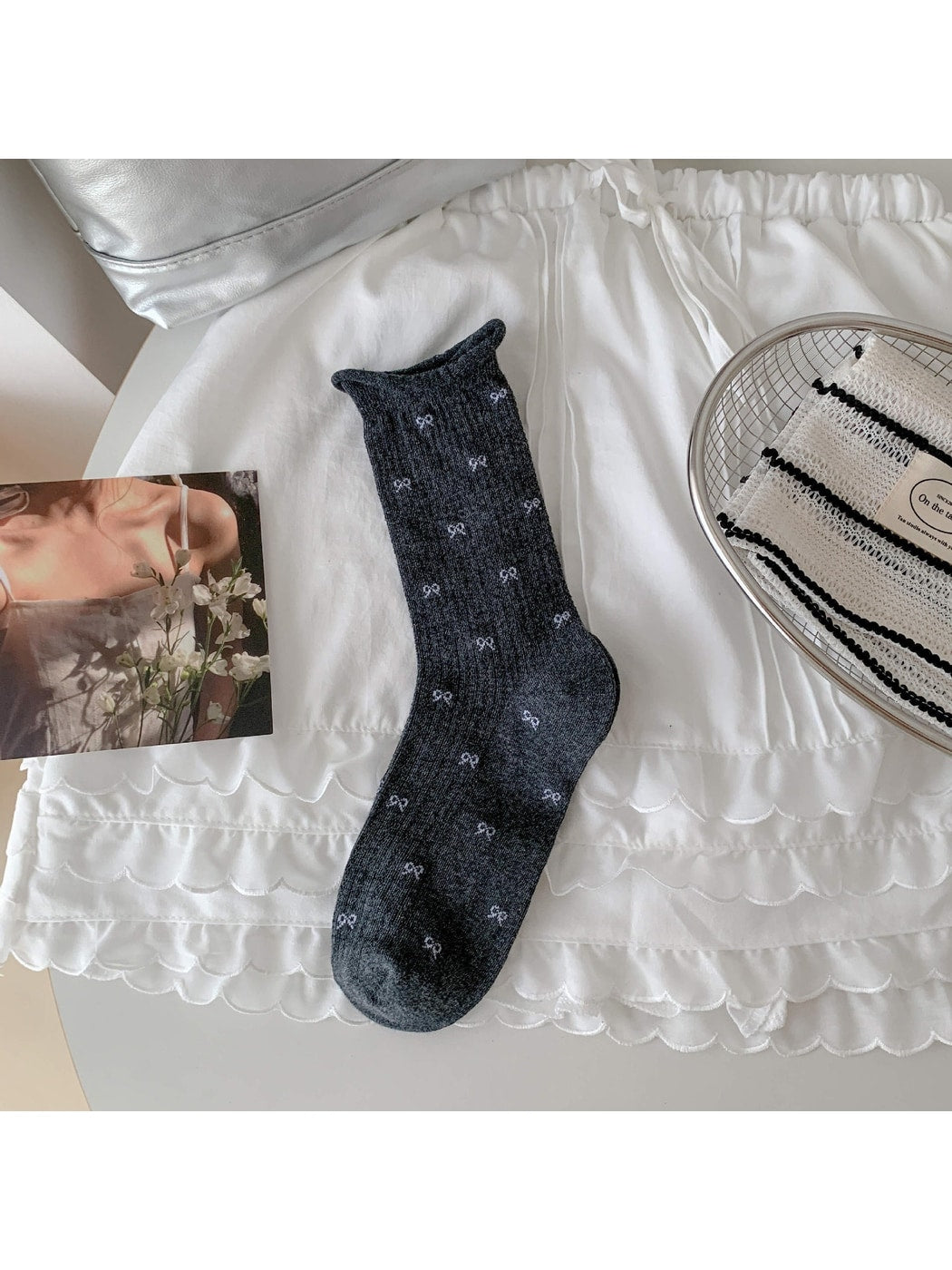 Rufia - Sweet Style Bow Pattern Socks