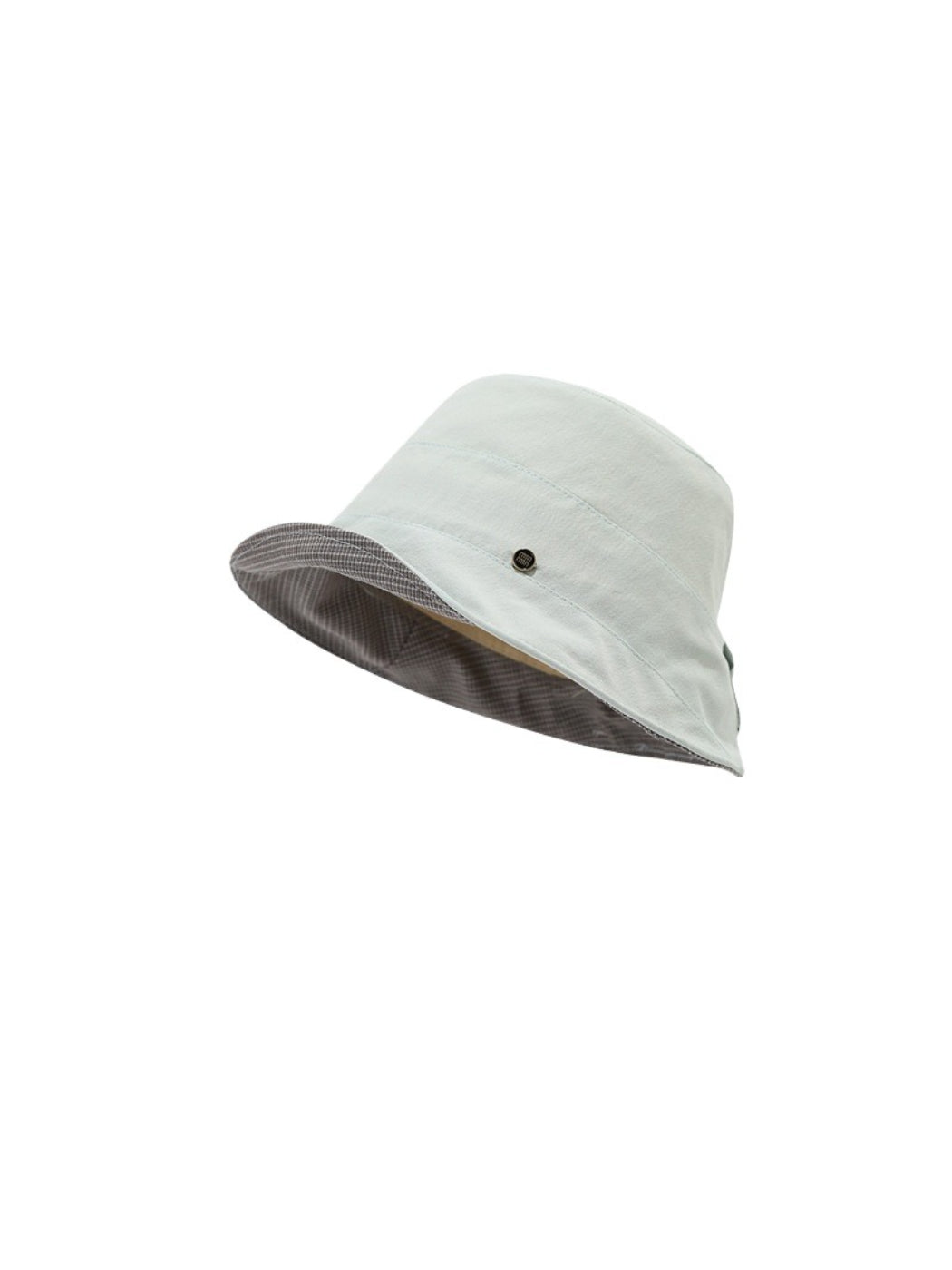 Haila minimal contrast edge bucket hat laid flat showing overall design