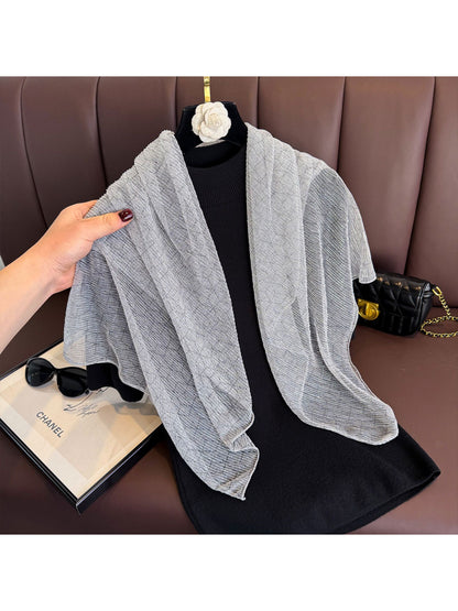 Scarvii - Lightweight Metallic Line Scarf