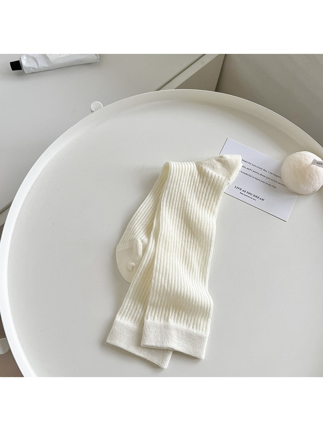 Rufia - Soft Ribbed Crew Socks for Women