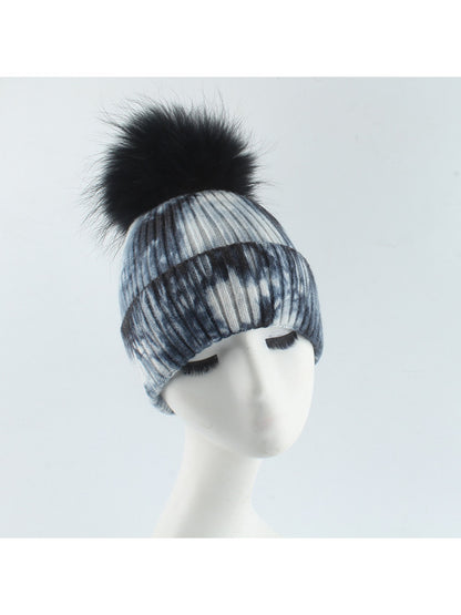 Haila - Ribbed Stripe Knit Beanie Hat