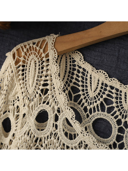 Crosa - Retro Openwork Short Crochet Cover Up