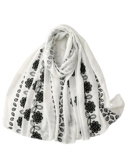 Scarvii - Floral Vine Lightweight Wrap Scarf
