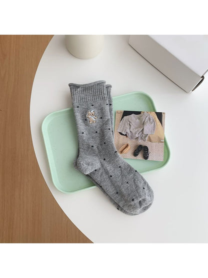 Rufia - Playful Polka Dot Crew Socks