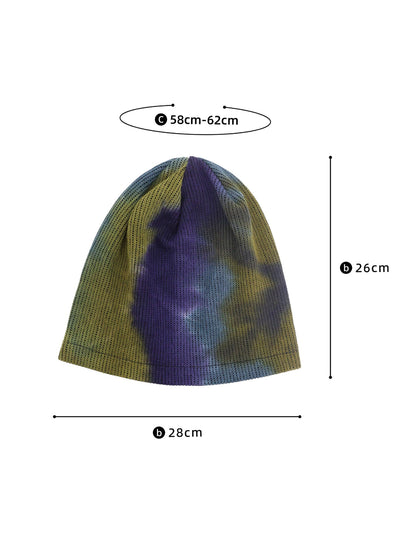 Haila - Abstract Pattern Knit Slouchy Beanie