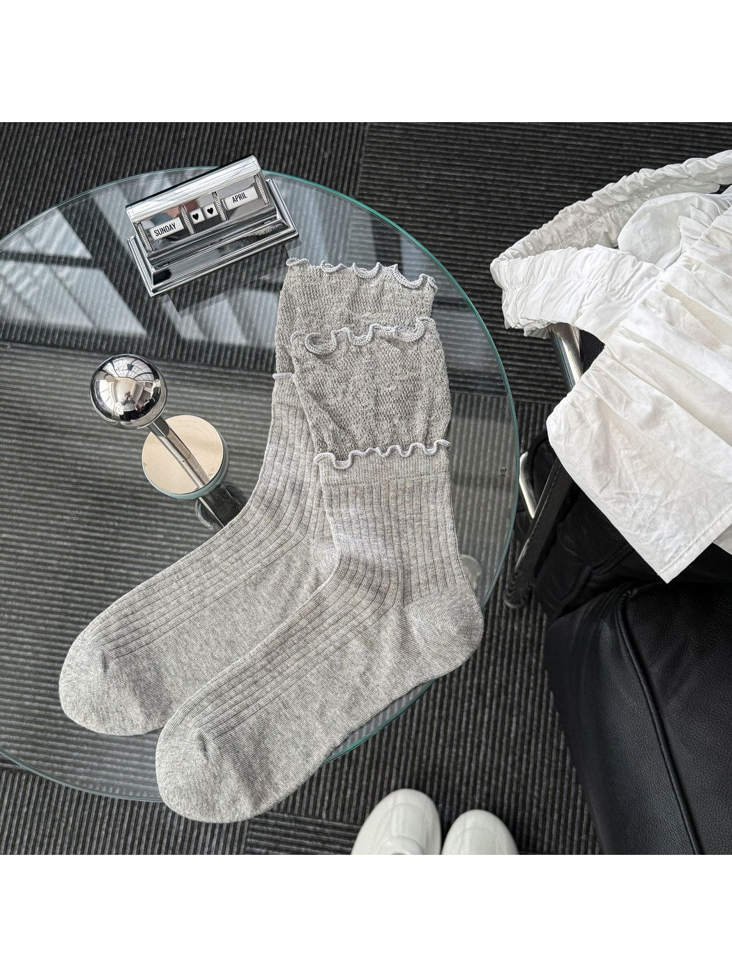 Rufia - Sweet Scalloped Edge Crew Socks