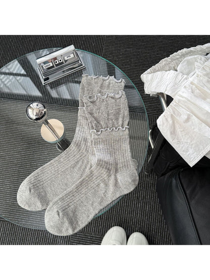 Rufia - Sweet Scalloped Edge Crew Socks