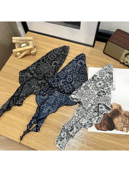Scarvii - Mixed Motif Printed Triangle Bandana