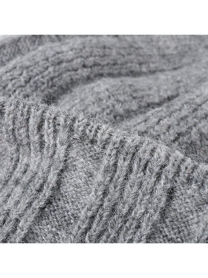 Haila - Round Crown Folded Cuff Knit Beanie