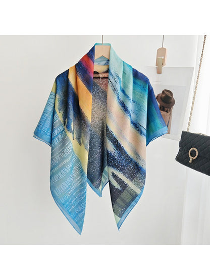 Scarvii Abstract Scenic Square Scarf