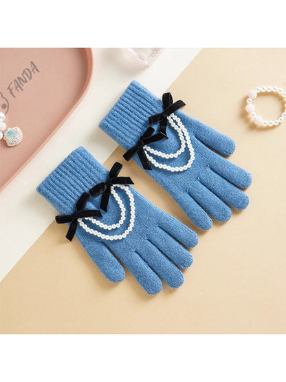 Gloving - Bow and Beaded Touchscreen Gloves