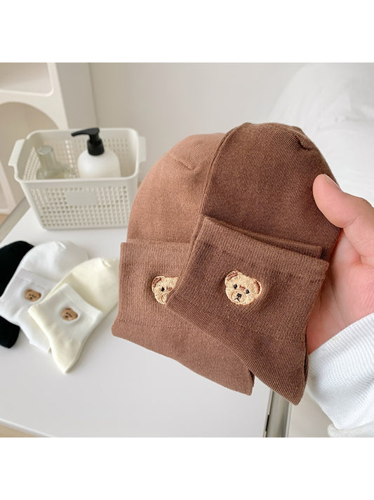 Rufia - Tiny Bear Patch Crew Socks