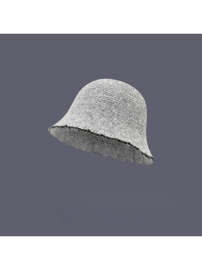 Haila - Contrast Edge Knit Bucket Hat