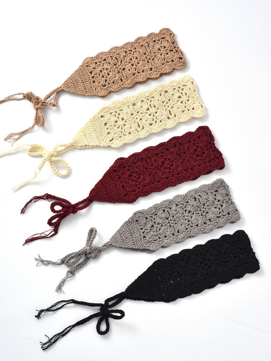 Scarvii- Crochet Tie-Back Headband