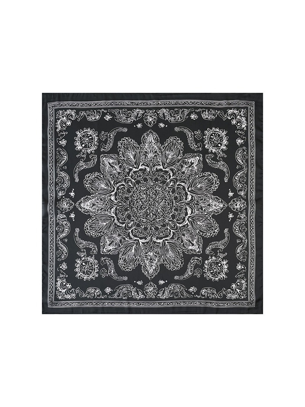 Scarvii - Graphic Circle Contrast Print Square Scarf