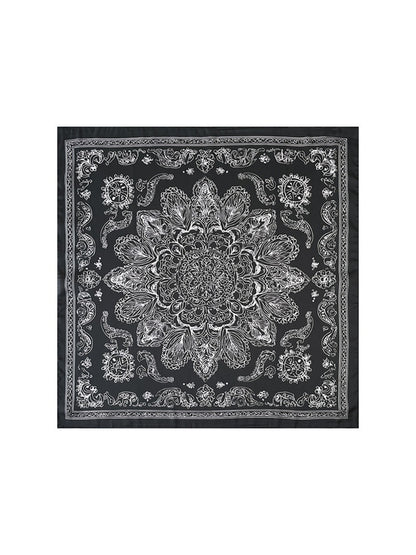 Scarvii - Graphic Circle Contrast Print Square Scarf
