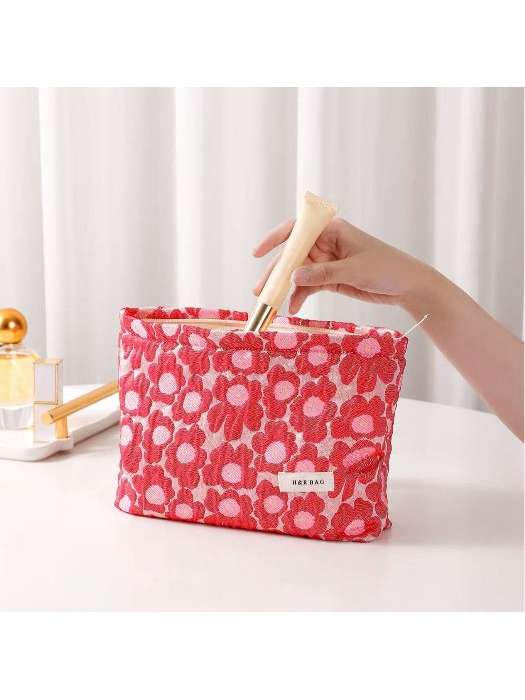 Cosbai - Sweet Style Floral Cosmetic Storage Bag