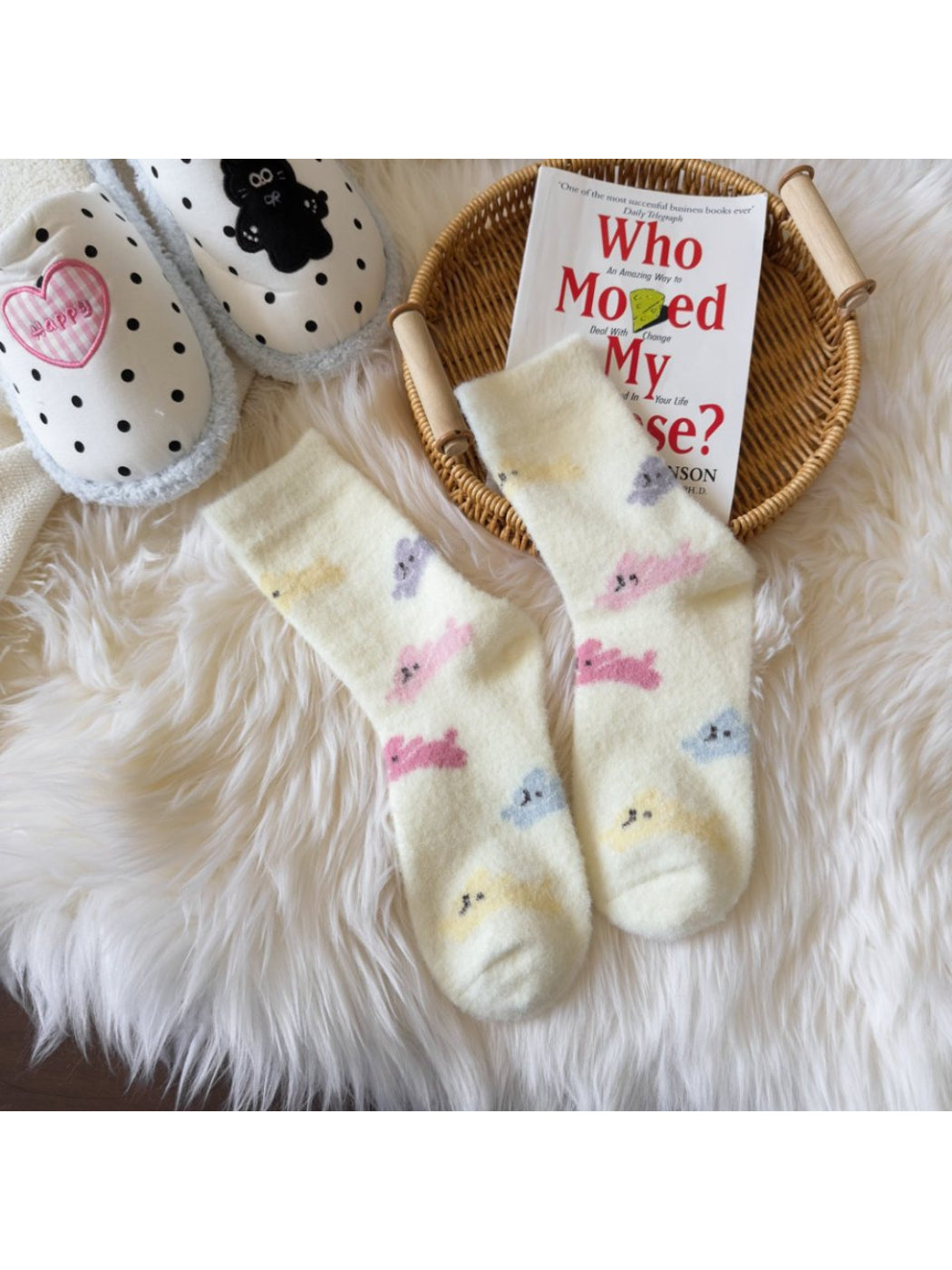 Rufia - Cute Pattern Knit Crew Socks
