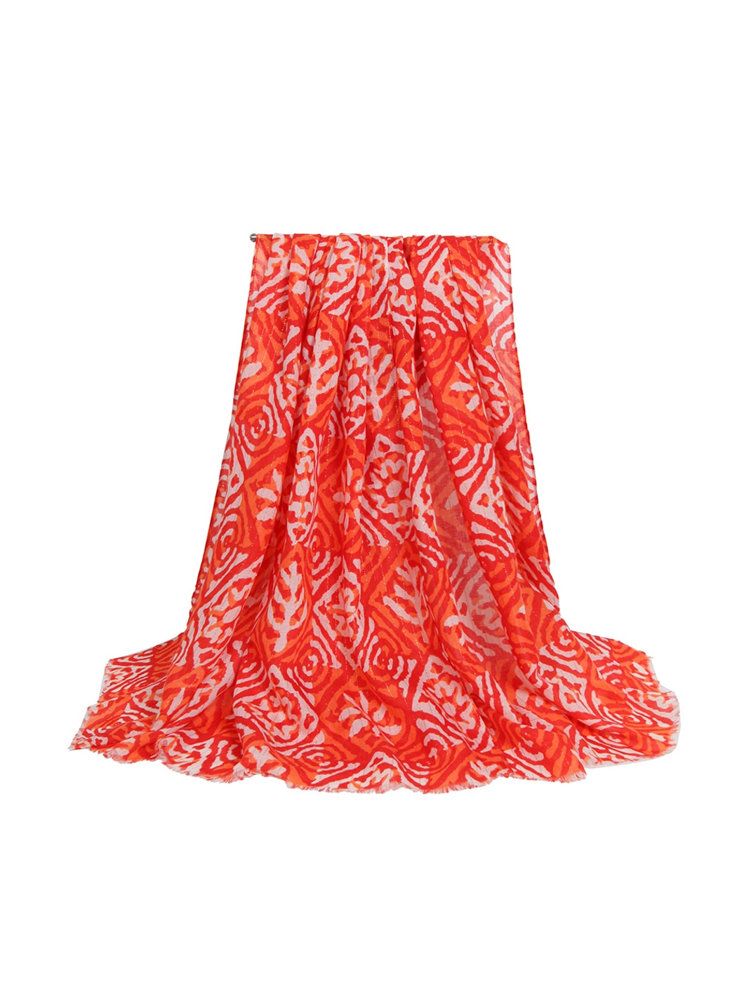Scarvii - Diamond Scroll Floral Print Scarf