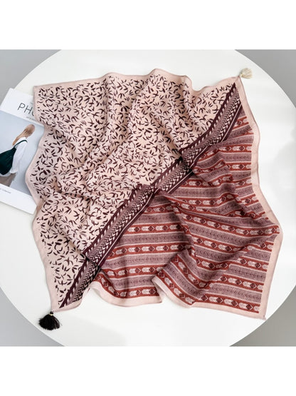 Scarvii - Bohemian Style Patchwork Pattern Square Scarf