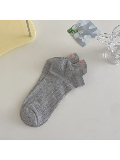 Rufia - Bow Pattern Lightweight Ankle Socks