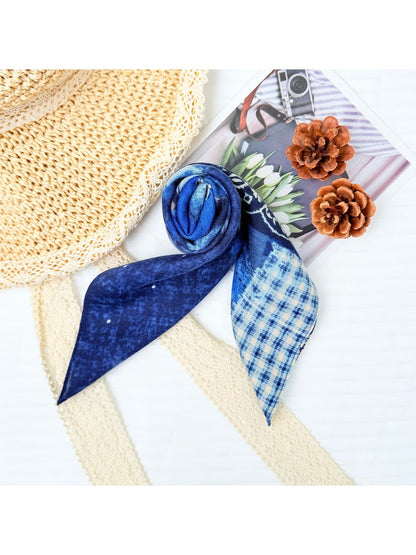 Scarvii - Retro Abstract Patchwork Print Square Scarf