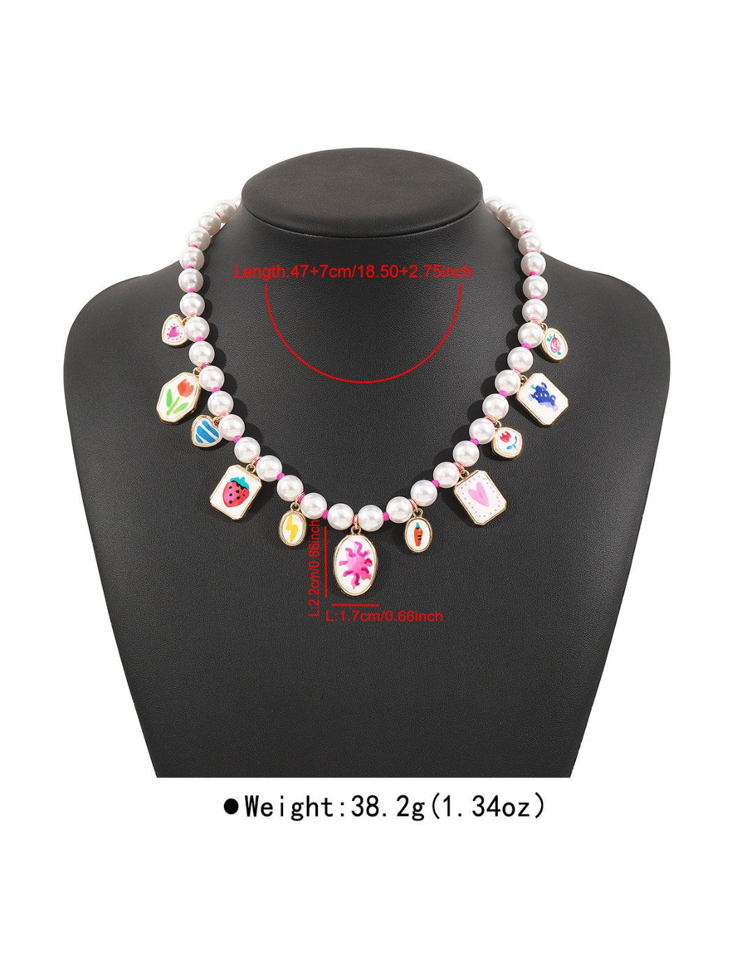 Neckit Mixed Charm Beaded Necklace worn on a model showcasing layered style