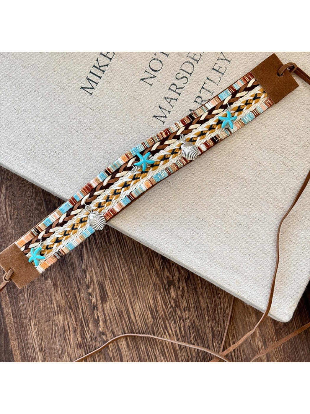 Beco braided boho chain belt styled with casual outfit