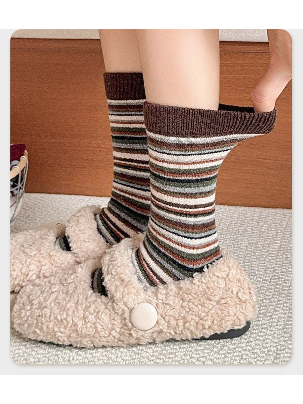 Rufia - Multicolor Stripe Crew Socks