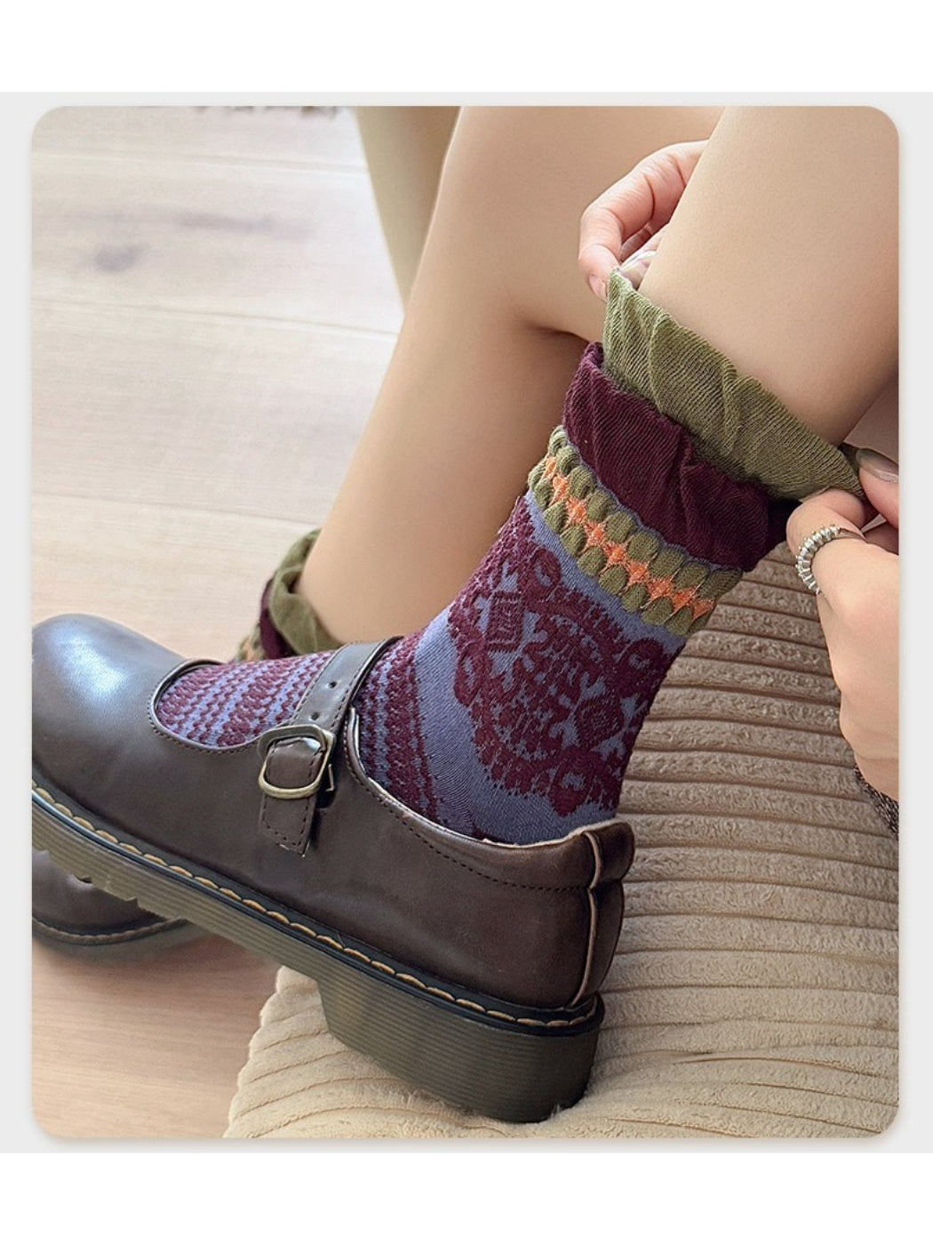 Rufia - Crafted Texture Crew Socks