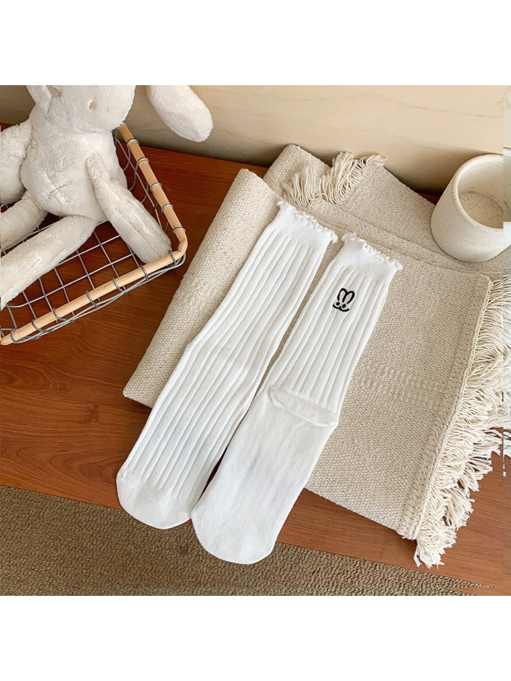 Rufia - Ruffle Bunny Embroidered Crew Socks product image 7