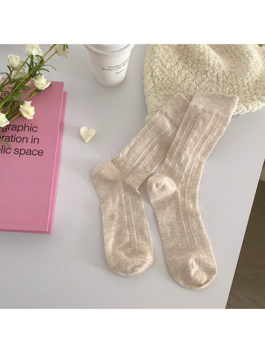 Rufia - Soft Ribbed Knit Crew Socks