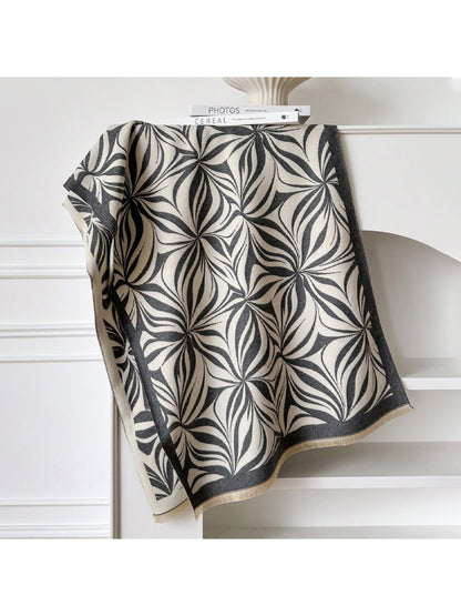 Scarvii – Vintage Floral Print Long Scarf & Shawl