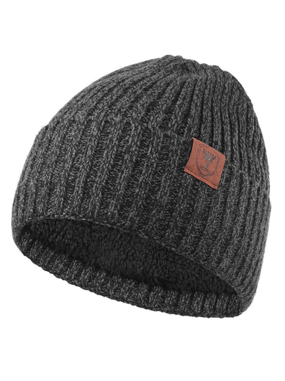 Haila - Foldable Brimless Round Crown Knit Beanie