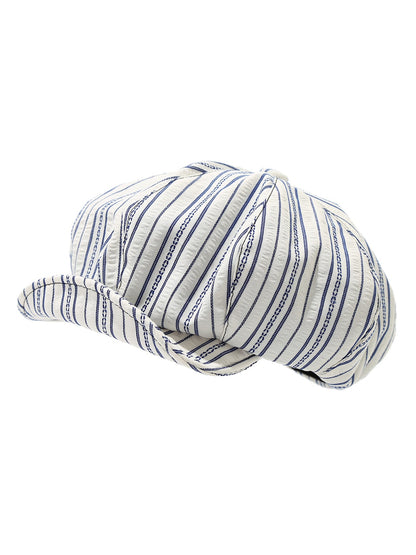 Haila - Round Crown Striped Women's Beret