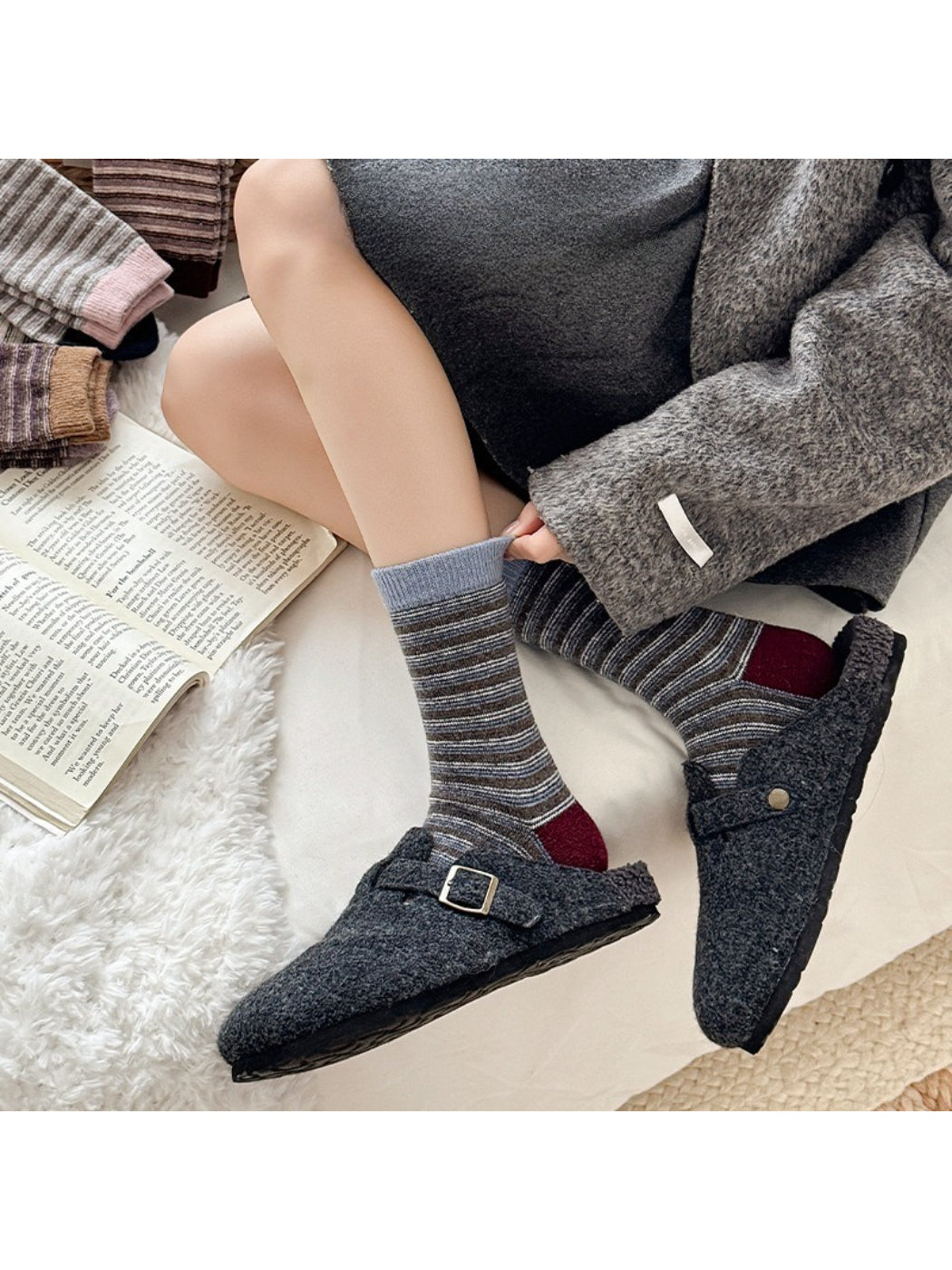 Rufia - Soft Blend Color-Line Crew Socks