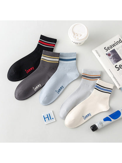 Rufia - Ribbed Stripe Ankle Socks product image 2