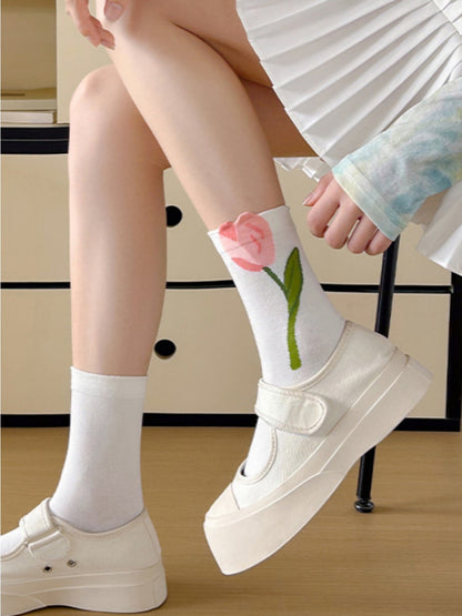 Rufia - Simple Tulip Quarter-Calf Socks – Fresh & Feminine