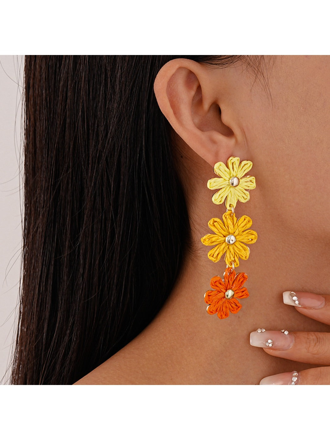 Earwish – Raffia Bloom Tassel Earrings