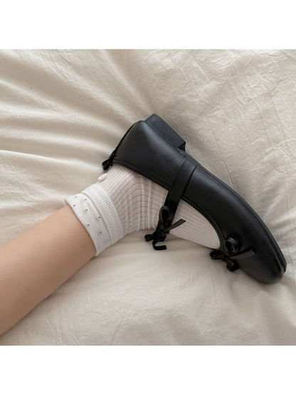 Rufia - White Sweet Style Casual Ankle Socks