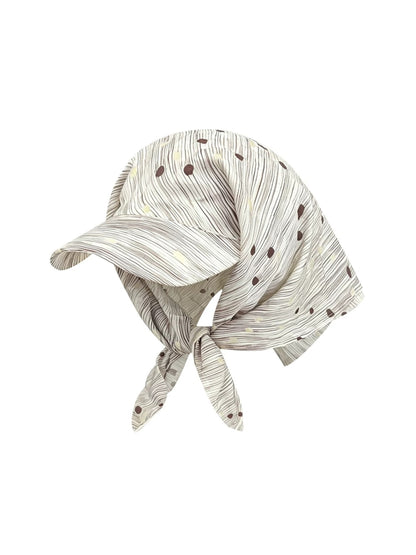 Haila - Polka Dots Curved Brim Headscarf Cap